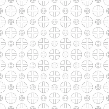 Seamless simple pattern of dotted cross, plus sign Stock Illustration