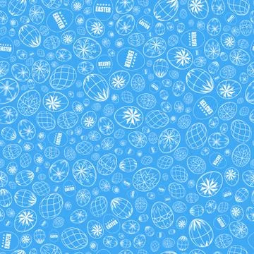 Seamless simple pattern with Easter eggs. Gift wrap and wallpaper background. Stock Illustration