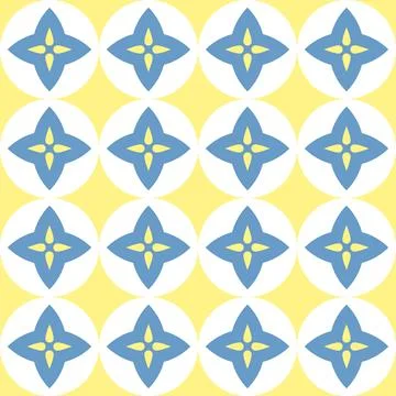 Seamless simple pattern mediterranean tile Stock Illustration