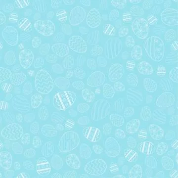 Seamless simple pattern with ornamental eggs. Easter background for printing  Illustrazione stock