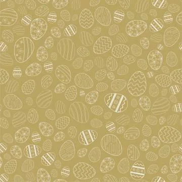 Seamless simple pattern with ornamental eggs. Easter background for printing  イラスト素材