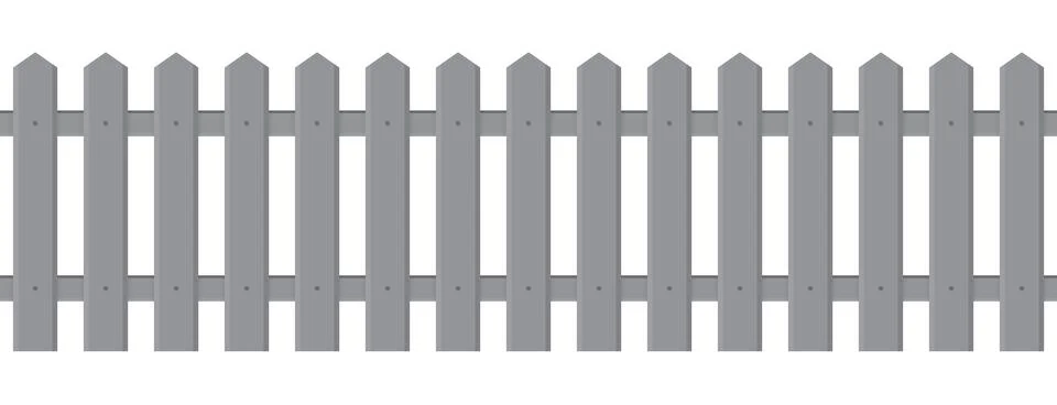 Seamless simple vector illustration of picket fence Stock Illustration