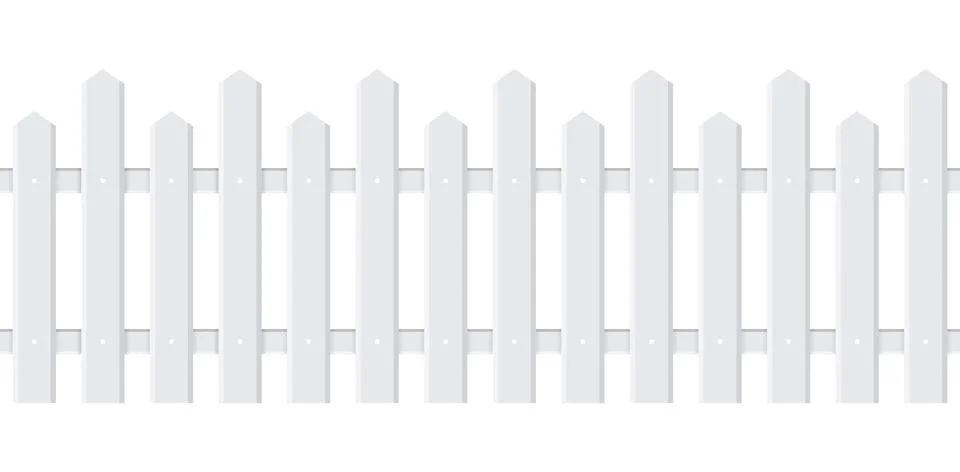 Seamless simple vector illustration of picket fence. design Stock Illustration