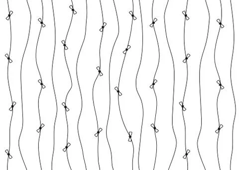 Seamless simple vector outline striped endless ornament Stock Illustration