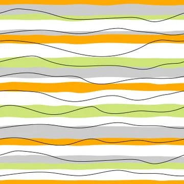 Seamless simple vector striped endless ornament Stock Illustration