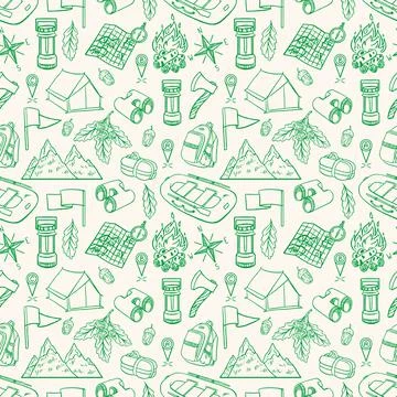 Seamless sketch equipments Stock Illustration
