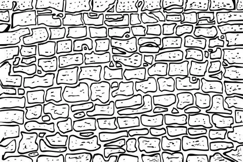 Seamless Sketch Vector Background Abstract Stone Wall Stock Illustration