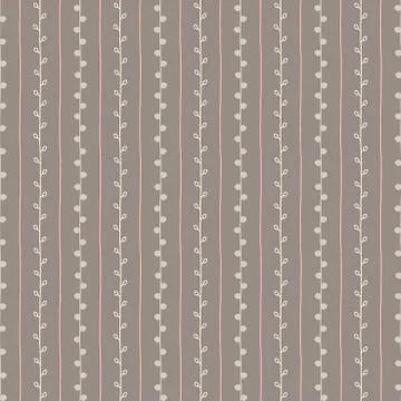 Seamless sketch vector pattern. Grey pink and white twig background Illustration