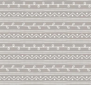 Seamless sketch vector pattern. Lines twigs and zigzags background 스톡 일러스트
