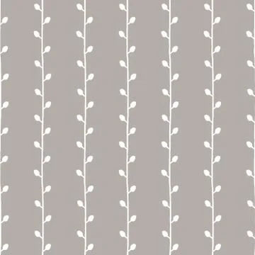 Seamless sketch vector pattern. Twig background Ilustração Stock