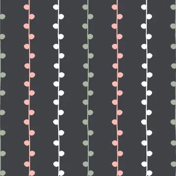 Seamless sketch vector pattern. Twig background Illustrazione stock