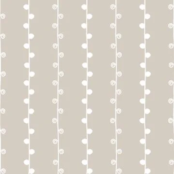 Seamless sketch vector pattern. White twigs on grey background Illustration