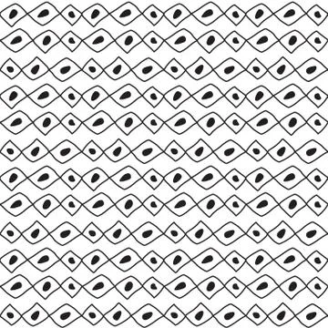 Seamless sketch vector pattern. White vertical twigs lines and zigzags with.. Stockillustratie