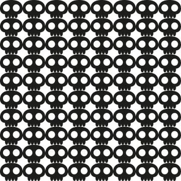 Seamless skull background Stock Illustration