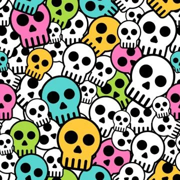 Seamless skull background Stock Illustration