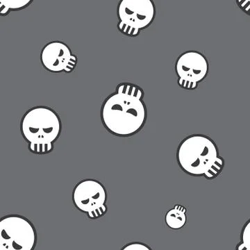 Seamless Skull Pattern Background Stock Illustration