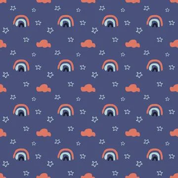 Seamless sky pattern Stock Illustration