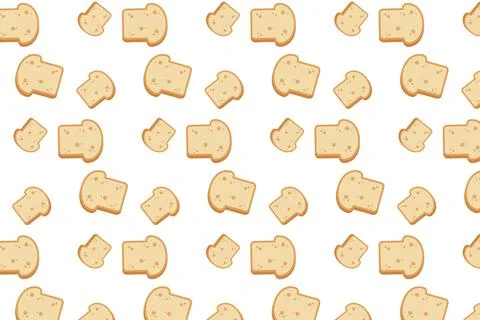 Seamless Sliced Bread Pattern for Bakery and Food Packaging Stockillustratie