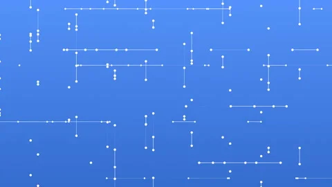 Seamless slow motion geometric animation Stock Footage 242798615