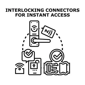 Seamless smart access system with secure authentication Stock Illustration