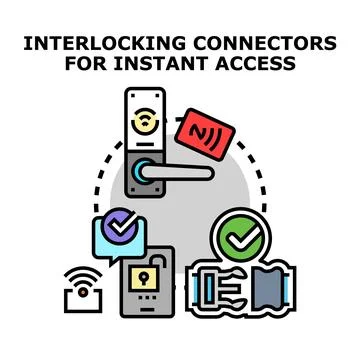 Seamless smart access system with secure authentication Stock Illustration