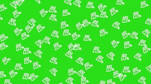 Seamless Smart Home Technology Pattern with Wireless Control Device Icons on Stock Footage 345539540