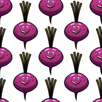 Seamless smiling cartoon beet background イラスト素材