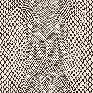 Seamless snake skin pattern. Vector exotic african animal texture. Stock Illustration