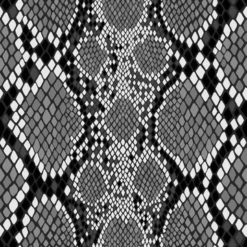 Seamless snake skin pattern. Vector exotic african animal texture. Stock Illustration