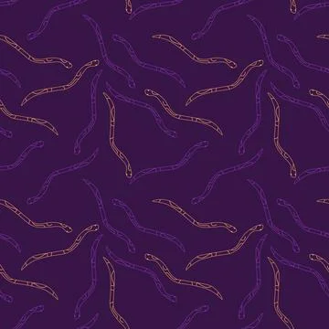 Seamless snakes pattern Stock Illustration
