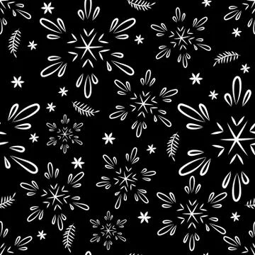 Seamless snow pattern. Use as background or pattern on fabric. Vector pattern Stock Illustration