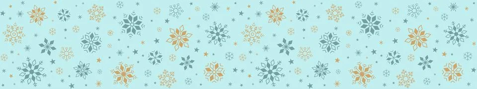 Seamless of snowflake and star, vector illustration background Stock Illustration