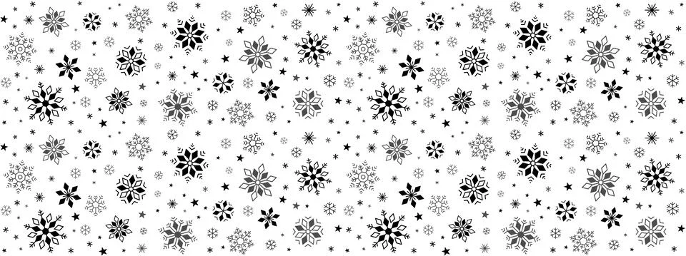 Seamless of snowflake and star, vector illustration background Stock-Illustration