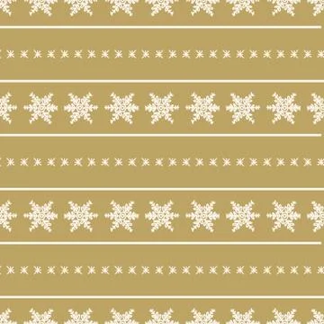 Seamless snowflake background stripe pattern. Simple gender neutral nursery Illustrazione stock