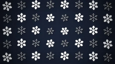 Seamless Snowflake Pattern Animation - Winter Holiday Background Stock Footage 348572186