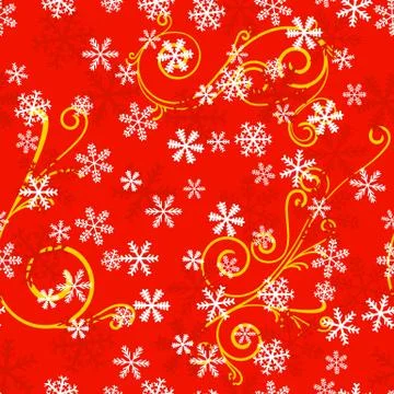 Seamless snowflake pattern Stock Illustration