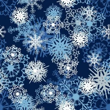 Seamless Snowflake Pattern Illustrazione stock