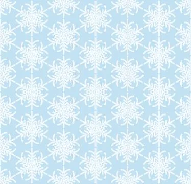 Seamless snowflake pattern Stock Illustration