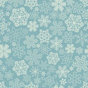 Seamless snowflakes background. Stock Illustration