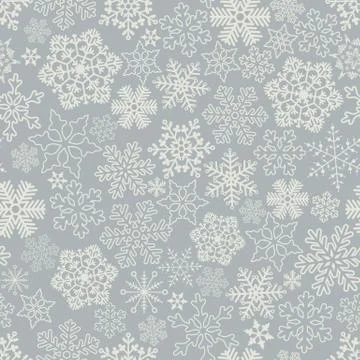 Seamless snowflakes background. Stock Illustration