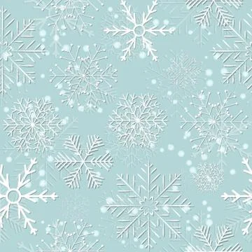 Seamless Snowflakes Background. Vector Illustration Stock Illustration