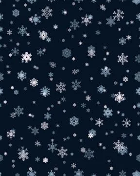 Seamless of snowflakes Stock Illustration