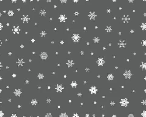 Seamless of snowflakes Stock Illustration