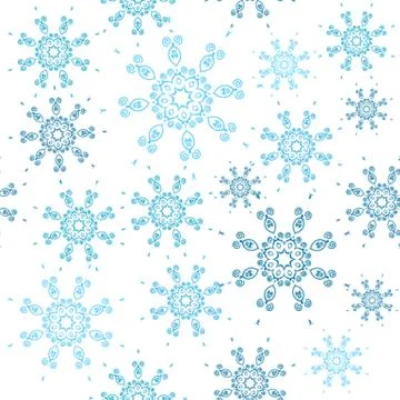 Seamless snowflakes pattern Stock-Illustration