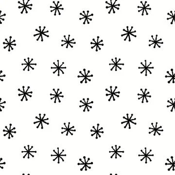 Seamless snowflakes pattern Illustrazione stock