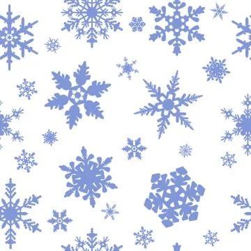 Seamless snowflakes pattern Stock Illustration