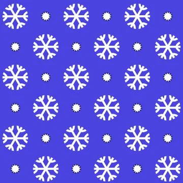 Seamless snowflakes pattern Illustrazione stock