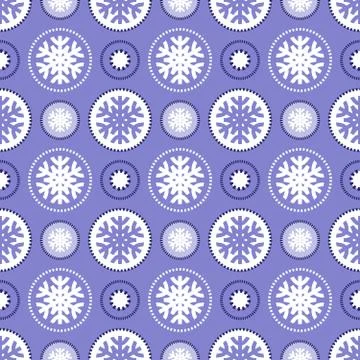 Seamless snowflakes pattern Stock Illustration