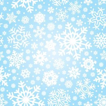 Seamless snowflakes pattern, vector illustration Illustrazione stock