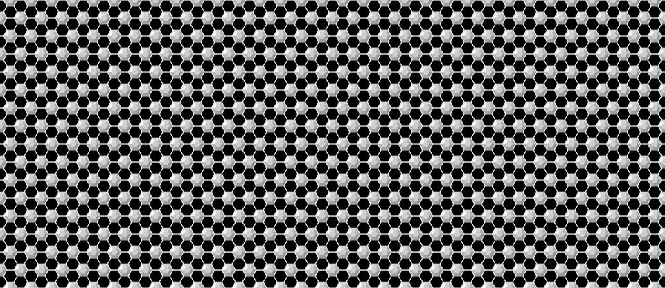 Seamless soccer ball pattern in black and white colors. Football game hexagon Stock Illustration